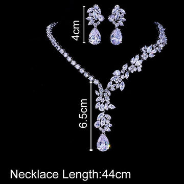 Magnificent Design AAA+ CZ Choker Necklace Stud Earrings Bridal Jewelry Set - Best Online Prices by Jewellery Supermarket - The Jewellery Supermarket